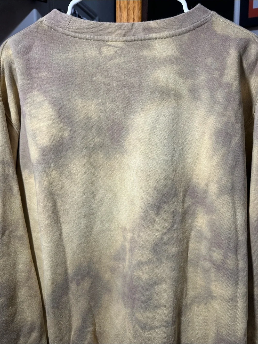 Nike Club Fleece Crewneck Sweatshirt Tie Dye Brown Tan